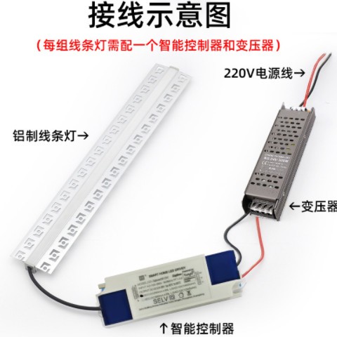 led硬条灯带嵌入式铝槽线性灯家用客厅卧室窗帘盒吊顶led线形灯图3