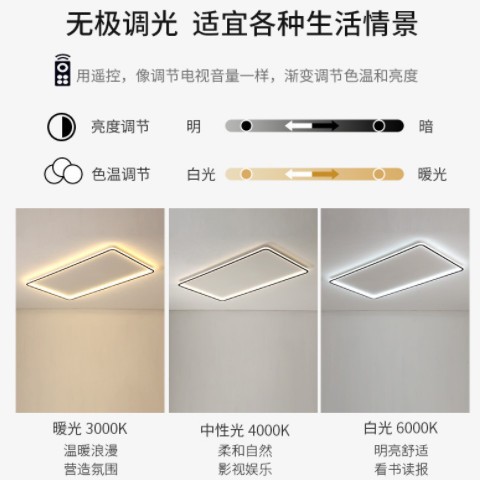 客厅主灯吸顶灯简约led卧室灯家用超薄灯具灯饰中山工厂家批发图3