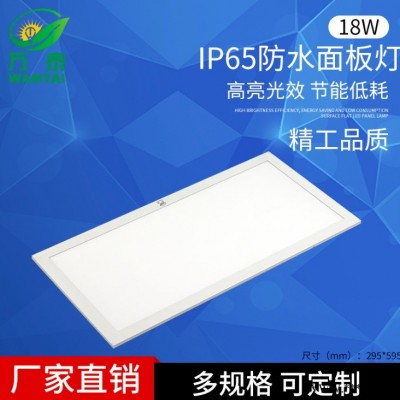 万泰厂家直销 295x595LED集成吊顶灯 IP65防水面板灯厨卫灯吸顶灯批发