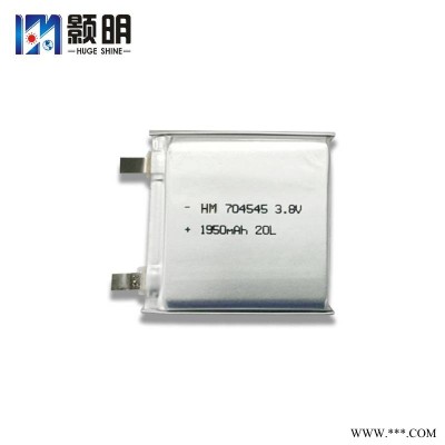 704545电池 3.8V1950mAh 护眼台灯 移动音箱 投影仪 智能搅拌杯 高电压聚合物电池