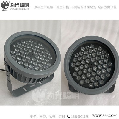 为光照明 圆头54WLED投光灯 防眩结构防水投光灯 DMX512亮化LED投光灯WG-09