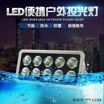 LED投光灯100W200W户外防水LED超亮投射灯室外照明灯广告照树灯具LED壁灯