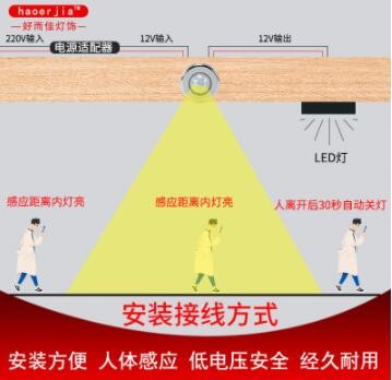 批发人体感应开关低压灯带控制器衣柜感应器集控人体开关图3