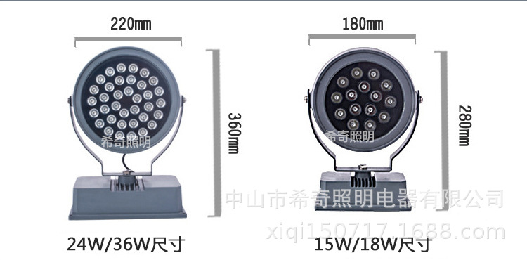 led户外射灯圆形防水投光灯照树射树灯庭院景观大功率投射灯示例图6