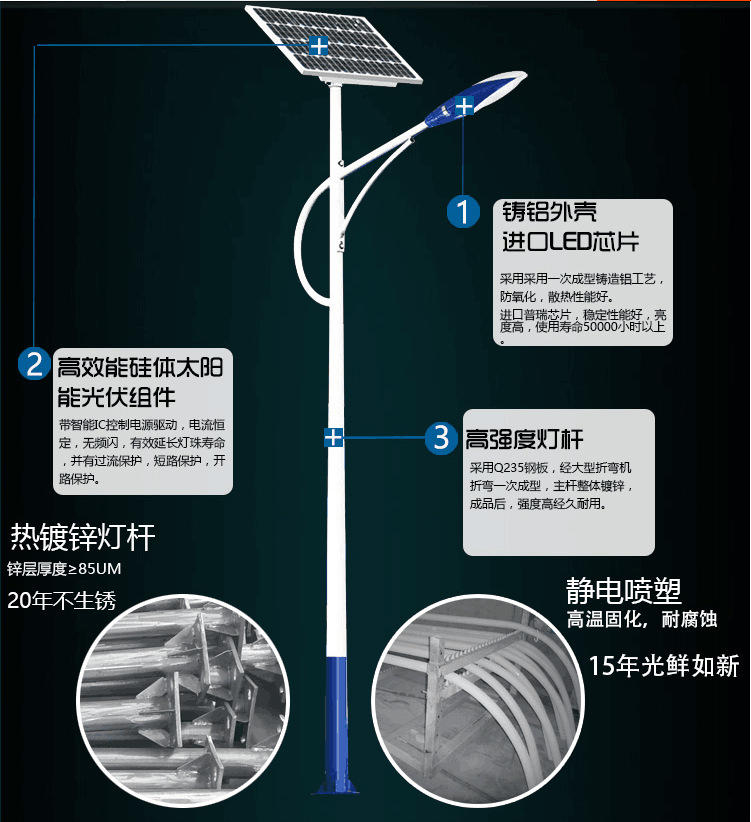 北京农村路灯厂家 10米路灯杆广场led灯	 河北做路灯的厂家