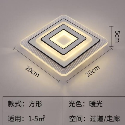 现代轻奢风 led过道灯走廊灯衣帽间玄关灯入户进门灯筒灯吊顶灯图3