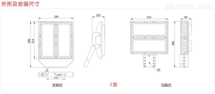 防爆免维护LED泛光灯技术参数