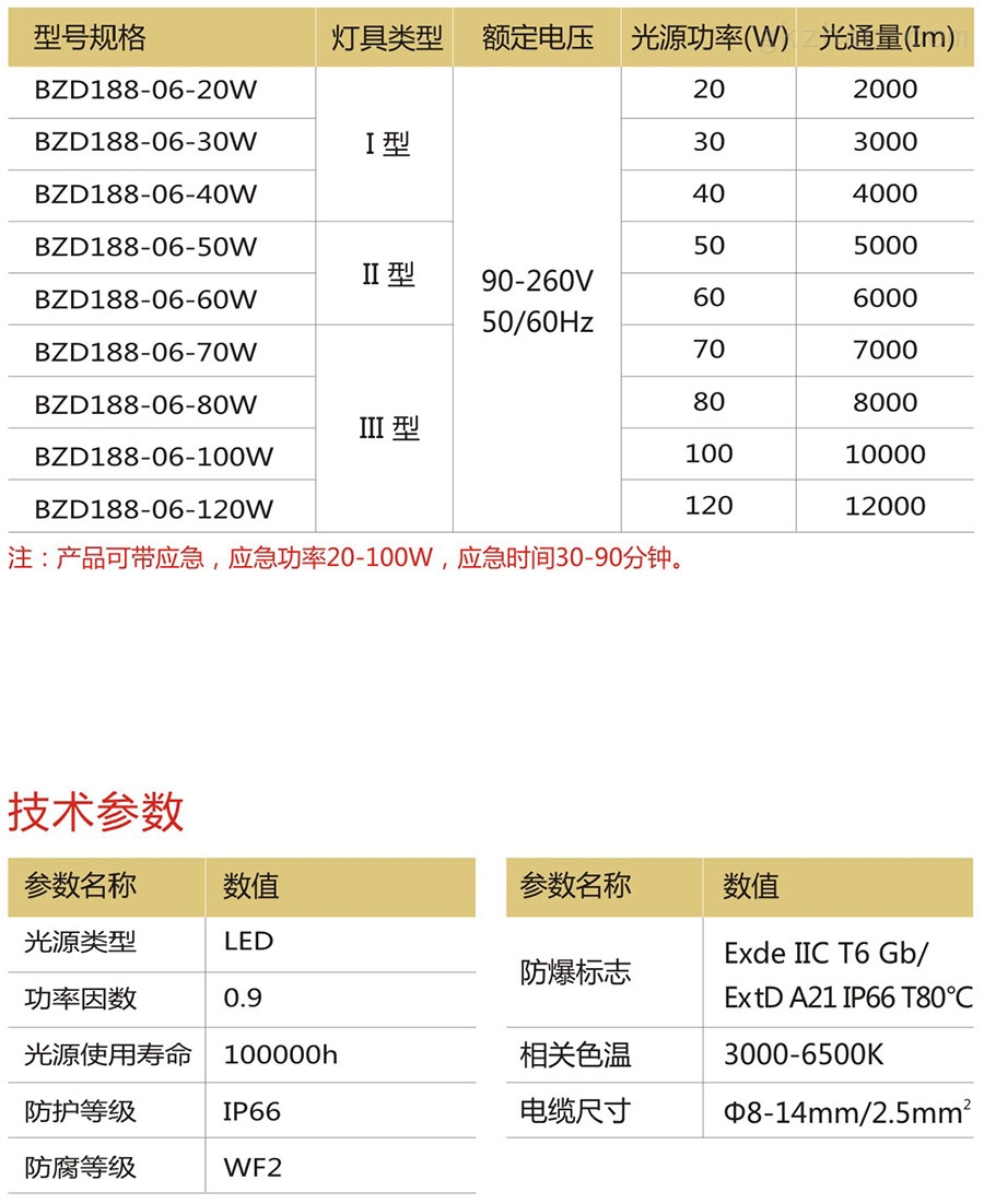 防爆免维护LED投光灯