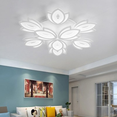 吸顶灯客厅的主灯高级感简约现代亚克力花瓣创意温馨卧室中山灯具